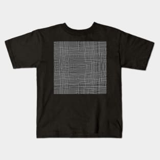 Simple checkered lines drawn by hand Kids T-Shirt